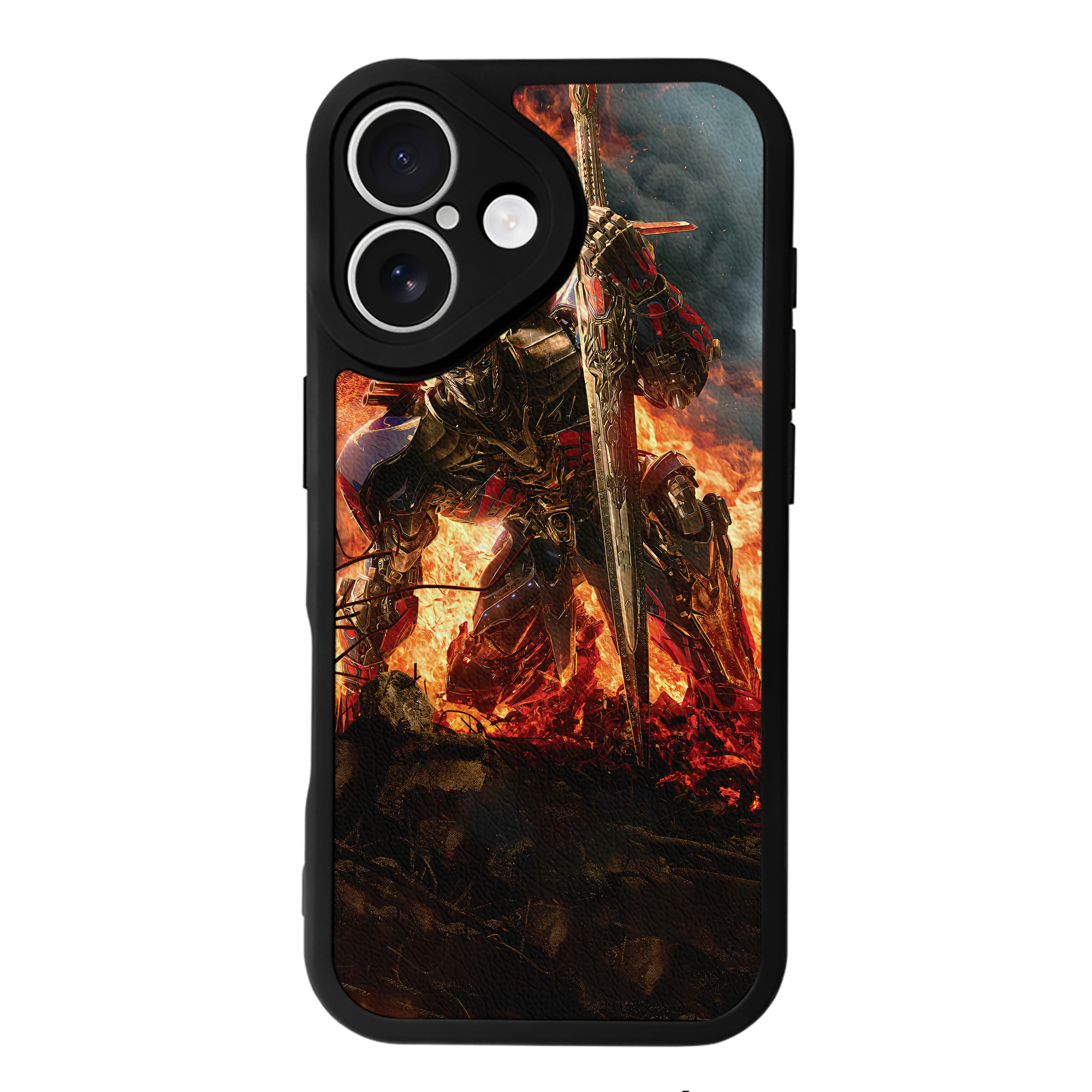 （画像用） Transformers トランスフォーマー 【iPhone 16シリーズ対応】シリコンスマホケース（レザー調） 材質：シリコン